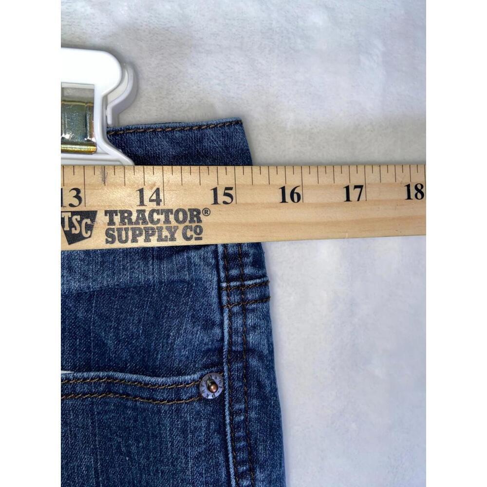 90s DKNY Soho Jeans Denim Boot Cut Mid Rise Dark Wash Blue Sz 4 31 x 31 - Picture 3 of 12